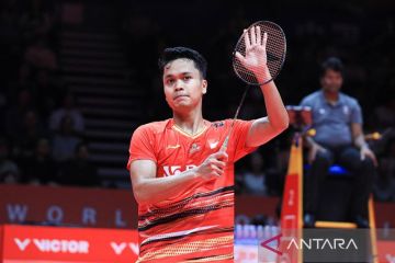 Ginting melaju mulus ke babak 16 besar Indonesia Masters 2024