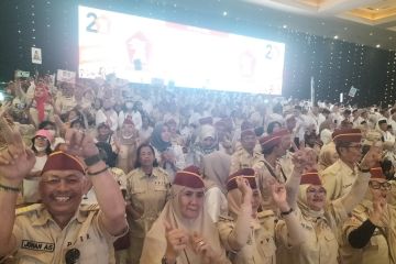 Kader Gerindra dari seluruh Indonesia joget "gemoy" di JIExpo 