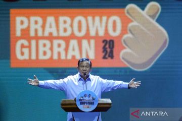 Prabowo hadiri konsolidasi relawan Kopi Pagi Prabowo Gibran