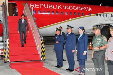 Presiden Jokowi tiba di Jakarta usai lawatan ke Jepang