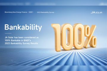 JA Solar Dinilai sebagai Produsen yang 100% "Bankable" dalam "BNEF PV Module Brand Bankability Survey 2023"