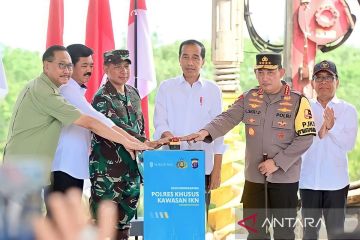 Jokowi resmikan pembangunan polres khusus kawasan Kota Nusantara