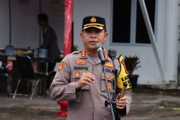 Polisi amankan ring dalam dan luar area JCC saat debat Cawapres 2024