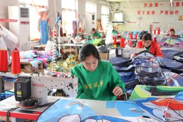 Industri layang-layang berkembang pesat di Desa Wangjiazhuangzi