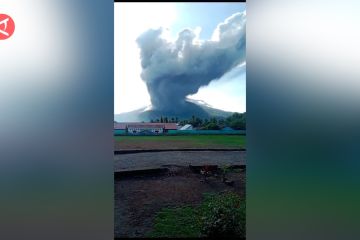 Gunung Lewotobi Laki-Laki Flores erupsi