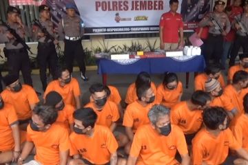 Satresnarkoba Polres Jember amankan 49 tersangka pengedar narkoba