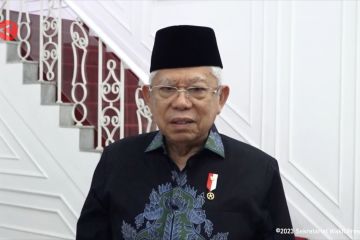 Wapres Ma'ruf Amin sampaikan selamat Natal 2023 dan Tahun Baru 2024