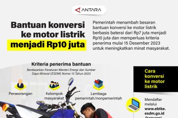 Bantuan konversi ke motor listrik menjadi Rp10 juta