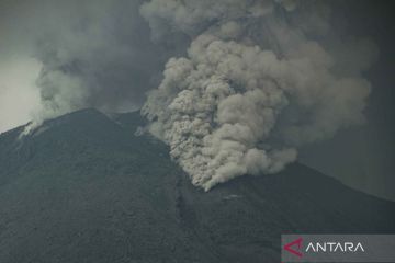 Gunung Lewotobi Laki-Laki kembali erupsi