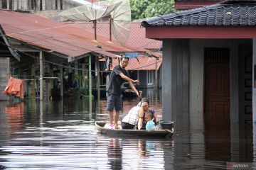 Banjir kiriman di Rokan Hilir