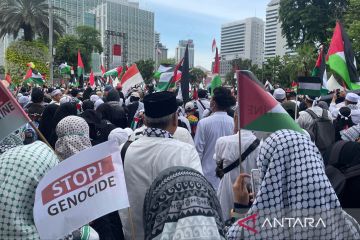 Massa Aksi Bela Palestina tinggalkan Kedubes AS dengan tertib