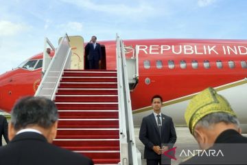 Jokowi kembali ke RI usai hadiri resepsi Pangeran Mateen di Brunei
