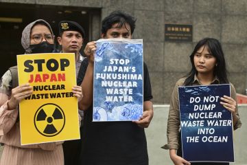 Tampar protes Jepang buang air terkontaminasi nuklir ke laut