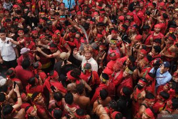 Silaturahim Pasukan Merah bersama Prabowo di Pontianak