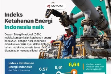 Indeks ketahanan energi Indonesia naik
