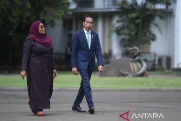 Presiden Joko Widodo terima kunjungan Presiden Tanzania di Istana Bogor