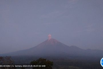Gunung Semeru kembali erupsi dengan tinggi letusan 900 meter