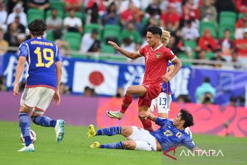 Indonesia takluk 1-3 dari Jepang pada laga penutup Grup D Piala Asia