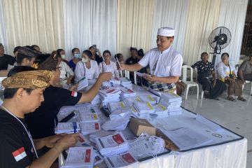 KPU Denpasar kembali uji coba pemungutan suara dengan fokus latih KPPS