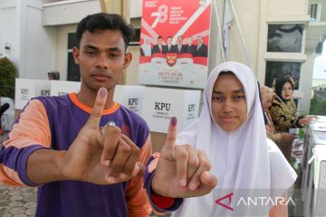FOTO - Simulasi pemungutan suara Pemilu 2024