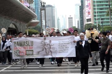 Bawaslu ajak masyarakat awasi Pemilu di momen Car Free Day