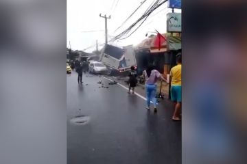 Kecelakaan beruntun di kawasan Puncak, 14 orang luka-luka
