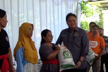 Menko Airlangga salurkan bantuan pangan di Bali
