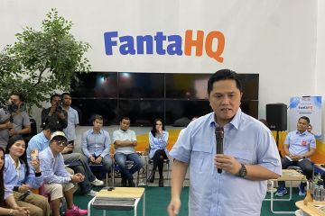 Erick Thohir kunjungi TKN Fanta ajak menangkan Prabowo-Gibran