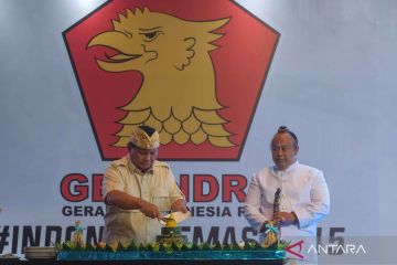 Capres Prabowo perayaan HUT Partai Gerindra di Bali