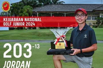 Jordan Indra kembali sabet juara kejurnas golf junior dan cetak rekor
