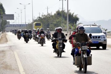 Jumlah pemudik sepeda motor saat Festival Musim Semi di China menurun
