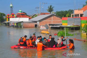 Jalan utama Semarang-Surabaya terputus akibat banjir