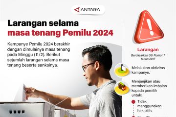 Larangan selama masa tenang Pemilu 2024