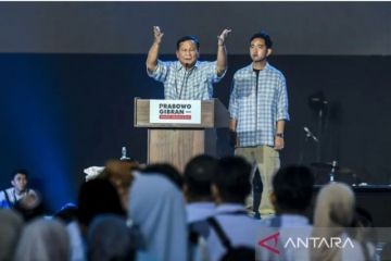 Suara Prabowo-Gibran capai 57,46 persen berdasarkan hitung cepat KPU 