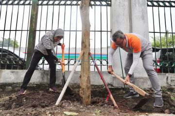 Pemkot Jakpus kembali lakukan penanaman pohon di Jalan Bungur