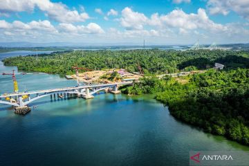 Penampakan jembatan penghubung Balikpapan dengan IKN Nusantara