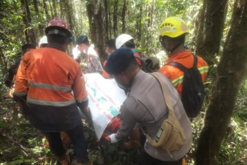 Basarnas Ternate paparkan proses evakuasi jenazah korban heli jatuh