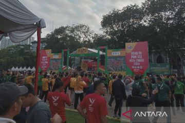 Ribuan warga Sumatera Utara antusias ikuti lari gembira menuju PON 2024