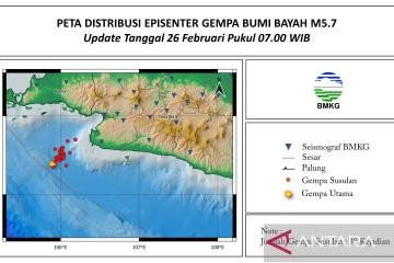 BMKG: Terjadi 39 kali gempa susulan yang terpusat di Bayah Banten