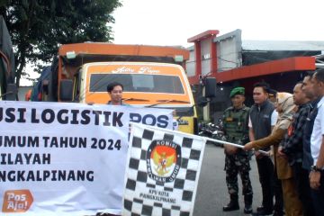 KPU Pangkalpinang distribusi logistik Pemilu ke 7 kecamatan
