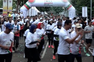 Ribuan pelari ramaikan kegiatan Indonesia Run for Palestine di Senayan