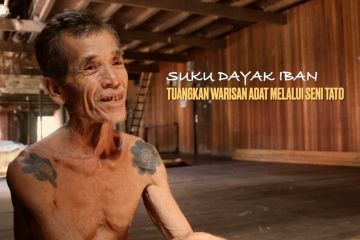 Suku Dayak Iban tuangkan warisan adat melalui seni tato