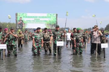 KASAD pimpin penanaman 64 ribu bibit mangrove di Aceh