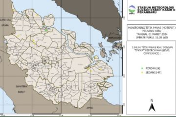 BMKG deteksi 51 titik panas di Riau