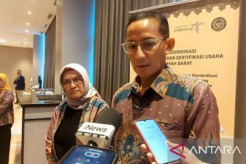 Sandiaga targetkan 20 persen pelaku usaha miliki sertifikasi