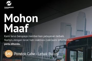 TransJakarta menunda pembukaan rute Pondok Cabe-Lebak Bulus