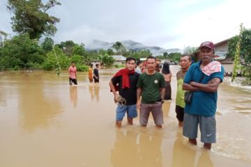 Kawasan PLBN Aruk terdampak banjir bandang