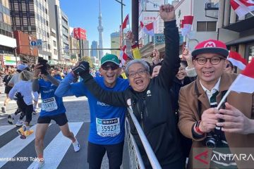 Dubes Heri semangati pelari Indonesia di Tokyo Marathon 2024