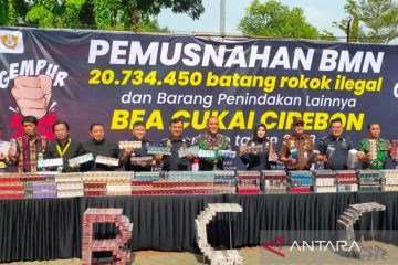 Kantor Bea Cukai Cirebon musnahkan barang ilegal senilai Rp26,4 miliar