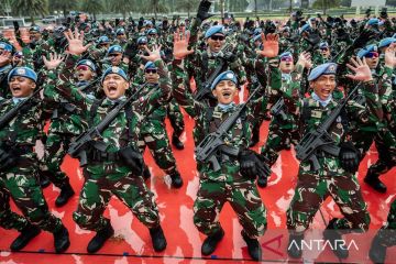 Upacara penyambutan Satgas TNI Kontingen Garuda